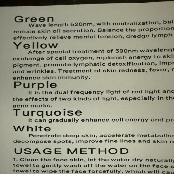 NIB- Rejuvenating LED Facial Mask - White - Picture 7 of 7